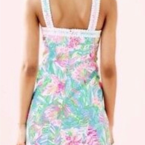 Lilly Pulitzer Vena Stretch Sheath Halter Dress in Pop Up Lily of the Jungle - Picture 3 of 13
